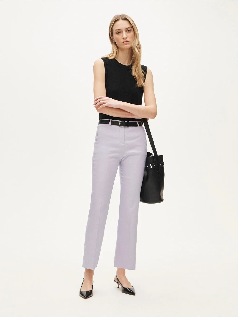 NWT J Crew Kaya pant in stretch linen blend in lavender